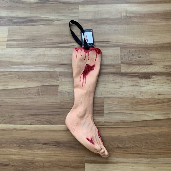 Zombie Leg Handbag Life Size Latex Bag Cosplay Goth Halloween New - Picture 5 of 9